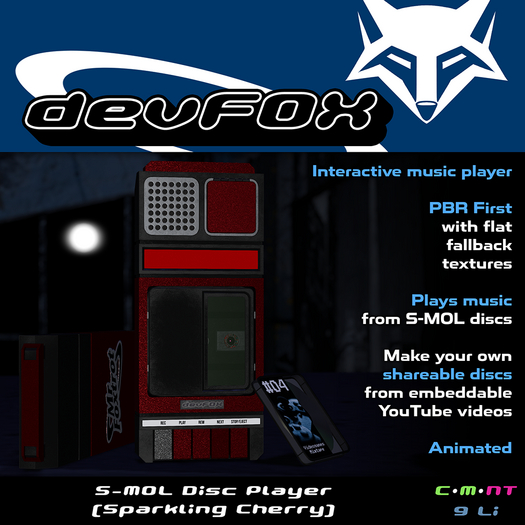 [devFOX] S-MOL Disc Player (Sparkling Cherry)