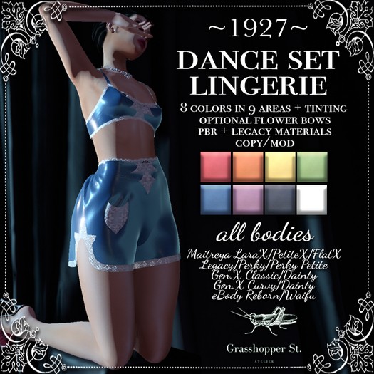 Grasshopper St Dance Set Lingerie All Bodies