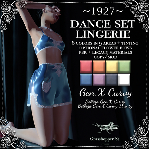 Grasshopper St Dance Set Lingerie Gen.X Curvy