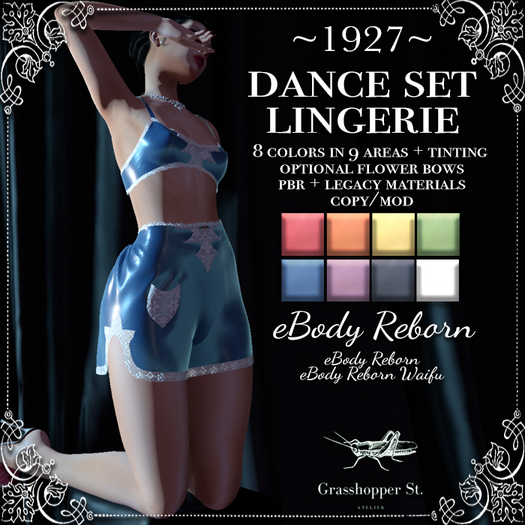 Grasshopper St Dance Set Lingerie eBody Reborn