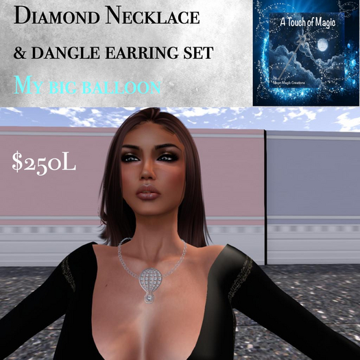 Diamond Balloon necklace set-Box
