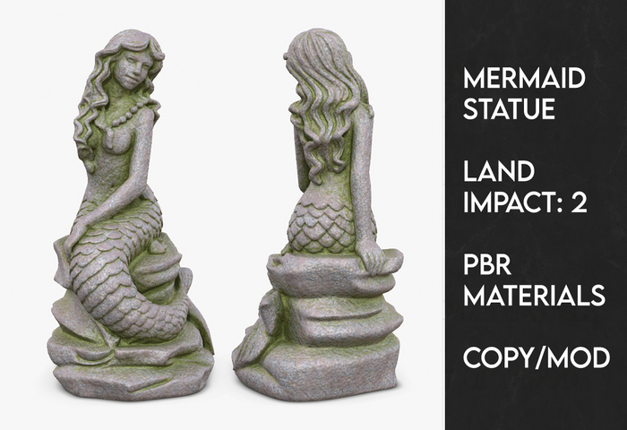 Mermaid On Rock Statue