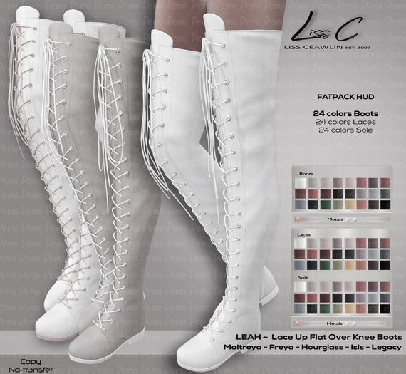 DEMO // .:LC:. Leah ~ Over Knee Flat Boots [add] FATPACK