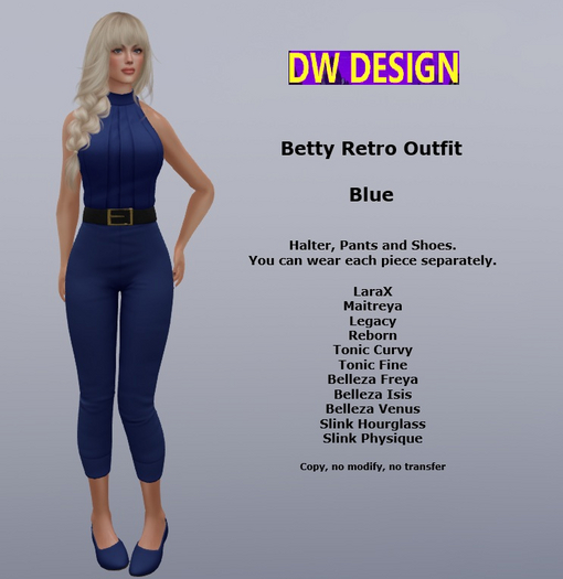 DW - Betty Retro Outfit Blue
