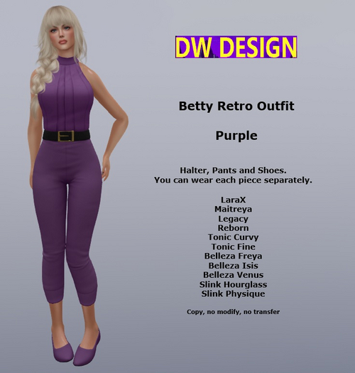 DEMO DW - Betty Retro Outfit Purple