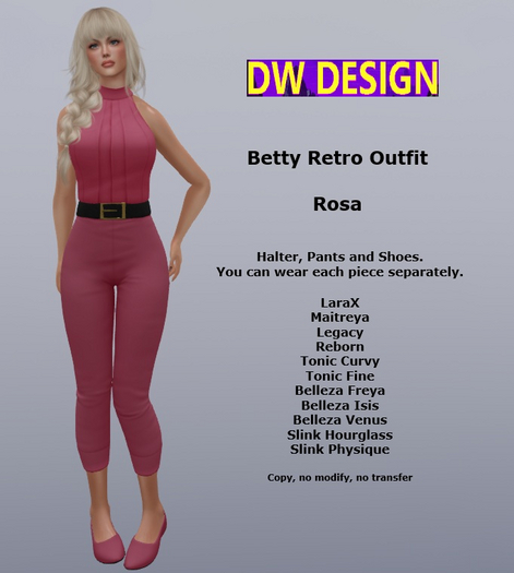 DEMO DW - Betty Retro Outfit Rosa