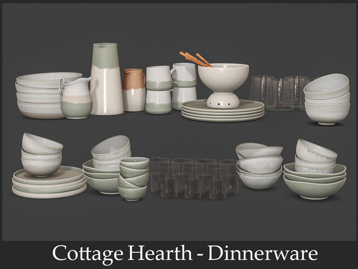 [Merak] - Cottage Hearth - Dinnerware Pack