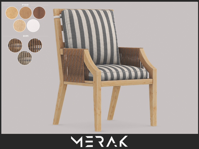 [Merak] - Harborline Chair - Tide Stripe