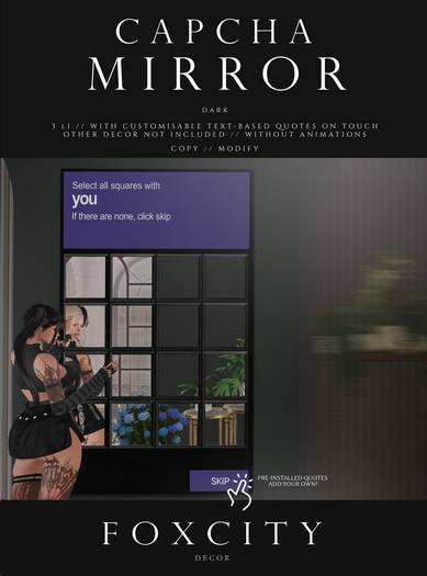 FOXCITY. Decor - CAPTCHA Mirror (Dark)