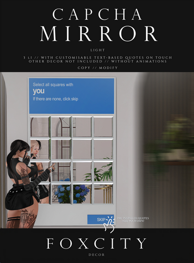 FOXCITY. Decor - CAPTCHA Mirror (Light) 