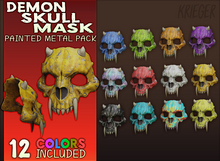 [Krieger] Demon Skull Mask - Painted Metal Pack