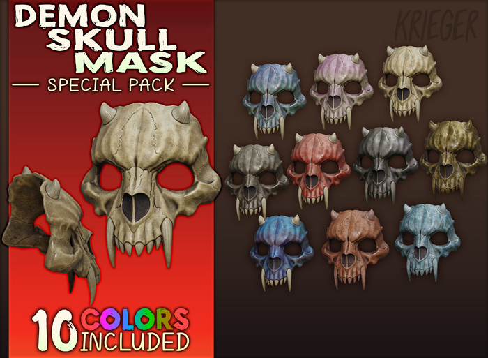 [Krieger] Demon Skull Mask - Special Pack