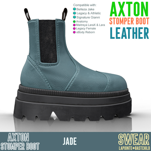 Boots - Axton - Leather JADE