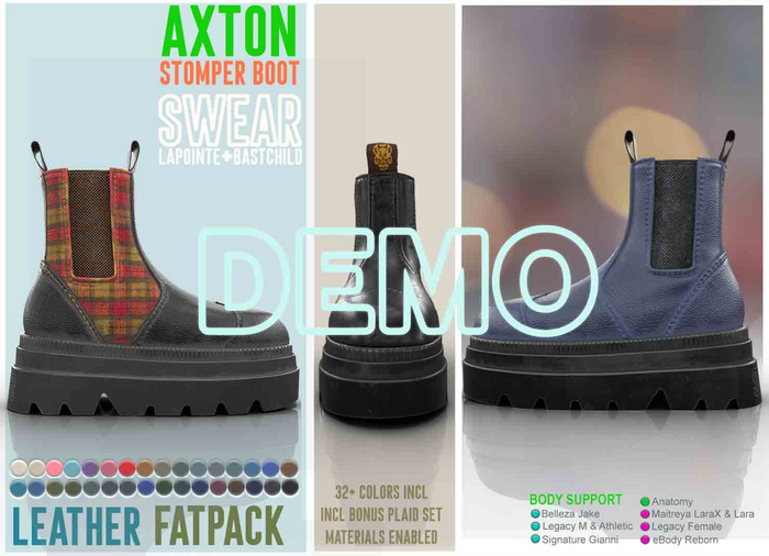 Boots - Axton - Leather FATPACK DEMO