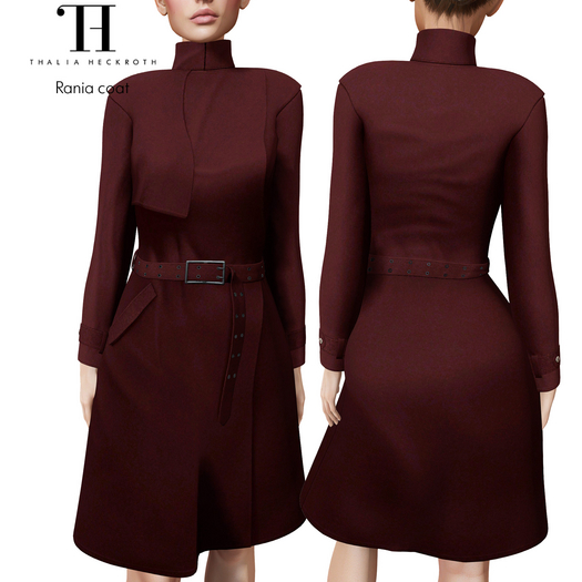 Thalia Heckroth - Rania coat BURGUNDY