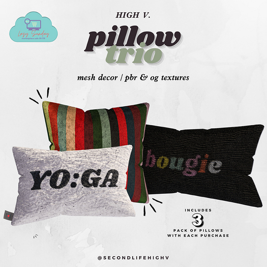 [high v.] pillow trios // bougie