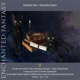 Mystical Cats ~ Pentacle Charm