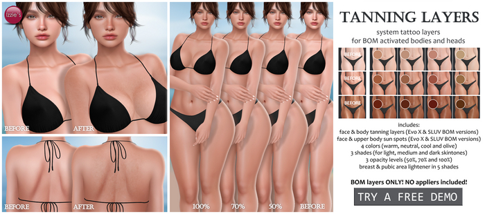 Izzie's - DEMO Tanning Layers (Face & Body)