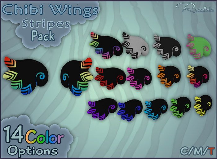 ! [Razzicle] Chibi Wings pack - Stripes