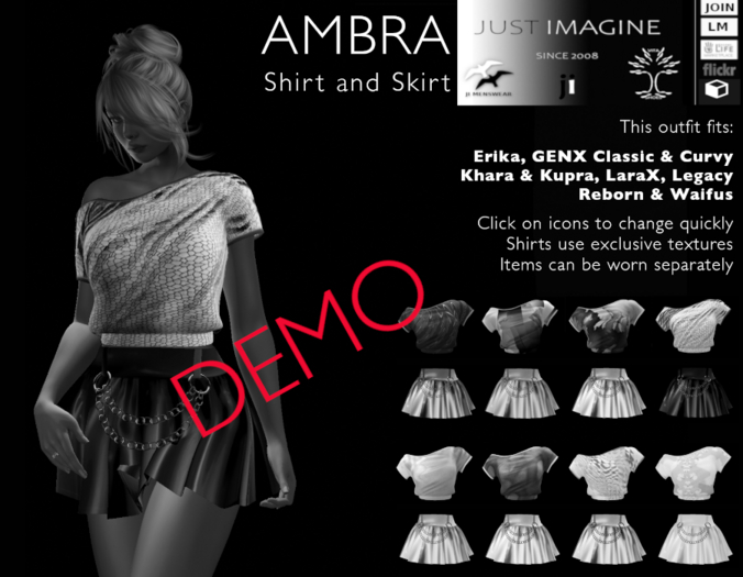 DEMO AMBRA outfit by JI with HUD PACK (add)
