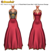 *!*BOUDOIR Ral Maitreya Lara X  FitMesh Gown Red