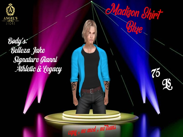 Angel's Store - Madison Shirt Blue