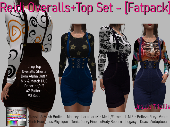 5579 Reidi Overalls+Top Set - [Fatpack]