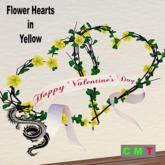 Flower Hearts in Yellow