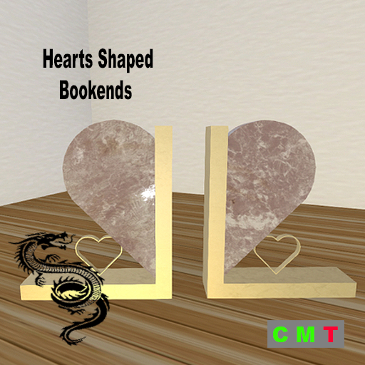 Hearts Shaped Bookends 