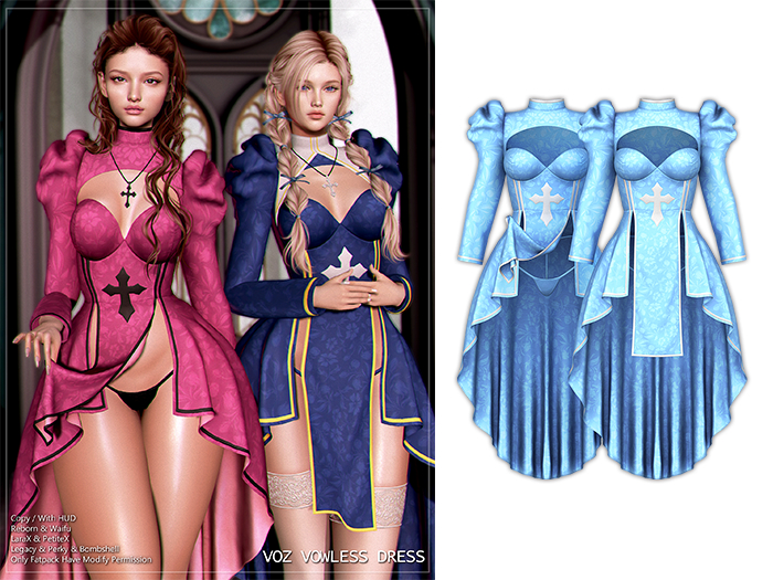 [VOZ] Vowless Dress (Blue)