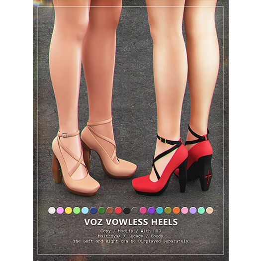 [VOZ] Vowless Heels (Fatpack)
