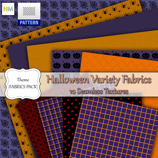 Halloween Fabric Textures Seamless