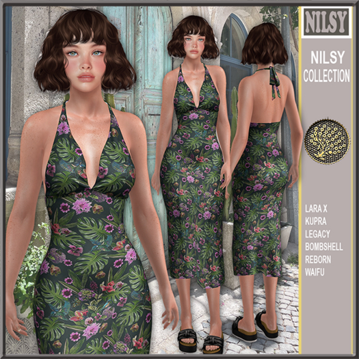 TROPICAL MID LENGTH DRESS