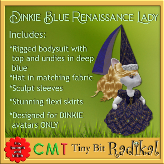 Dinkie Blue Renaissance Lady