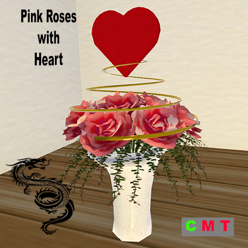 Pink Roses with Heart