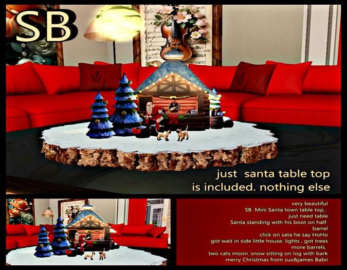 SB  Mini santa town table top