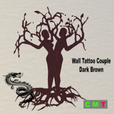 Wall Tattoo Couple - Dark Brown