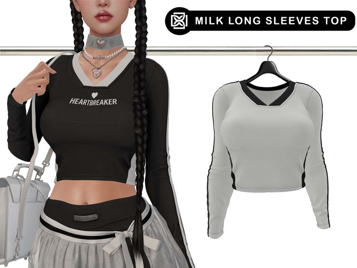 Addams // Milk Long Sleeves Top // N*2