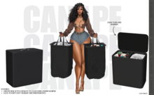 [Canape] Luxeload Laundry Hamper - BLACK