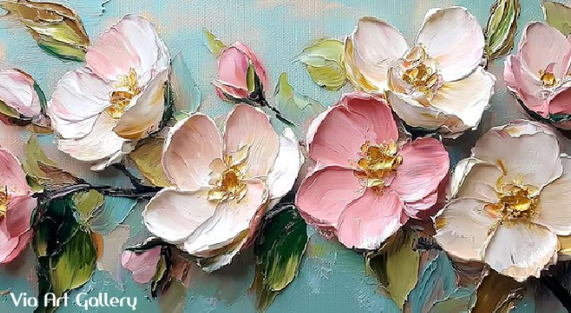 Pink Flower Wall