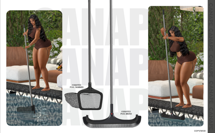 [Canape] Pool Cleaning Set - BLACK