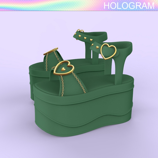 Green Flat Sandals