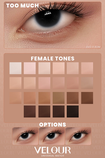 VELOUR "TOO MUCH" EYEBAG ADDON FEMME