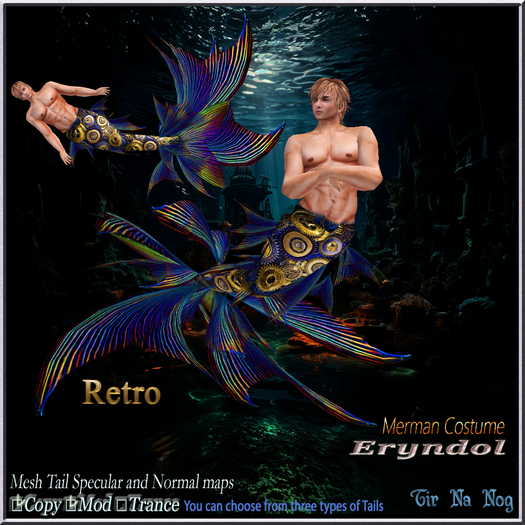 **TNN**Merman costume =Eryndor= Retro
