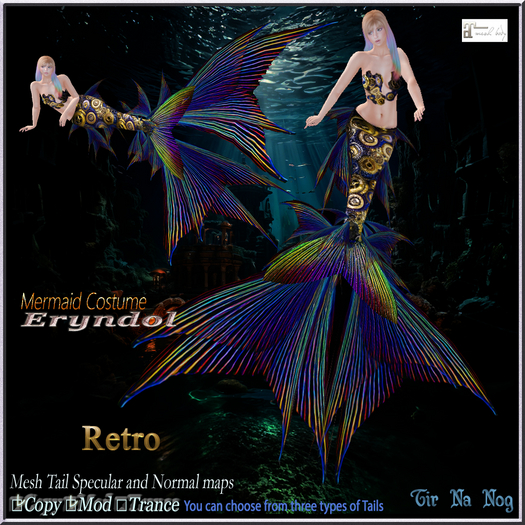 **TNN**Mermaid costume =Eryndor =Retro