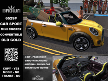 6529# CAR SPORT MINI COOPER CONVERTIBLE OLD GOLD