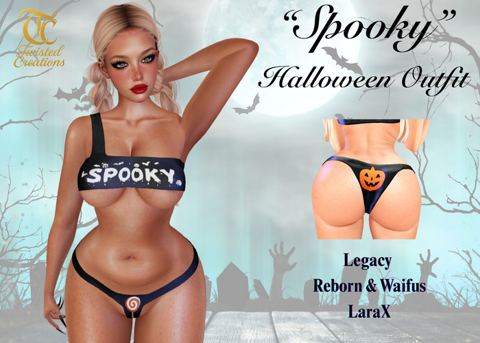 TC- Spooky Halloween Top and Bottoms