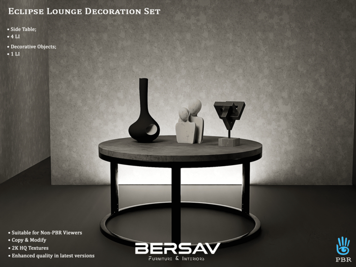 Bersav - Eclipse Lounge [Decoration Pack+Side Table] (Add)
