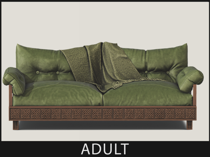 [Merak] - Willow Dusk Loveseat (Green)-Adult