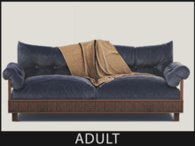 [Merak] - Willow Dusk Loveseat (Blue)-Adult
